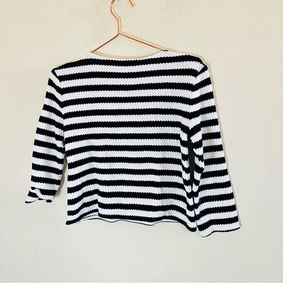 NWOT Diane Von Furstenberg Giselle Striped Top 8 - Picture 6 of 6